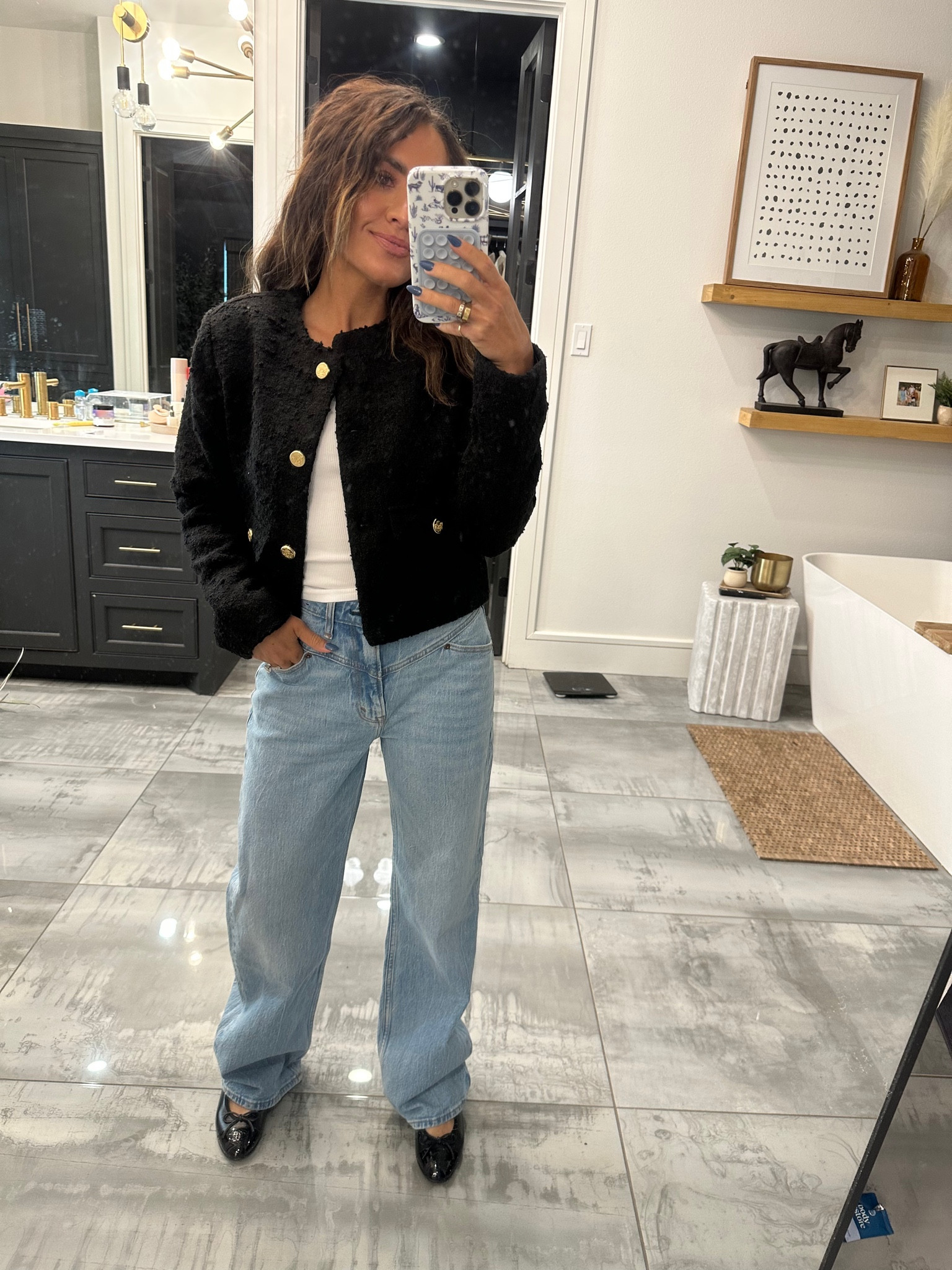 New denim jeans for fall and winter and a chic jacket 

#LTKSeasonal #LTKsalealert #LTKstyletip