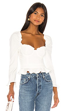 MAJORELLE Corie Top In White from Revolve.com | Revolve Clothing (Global)