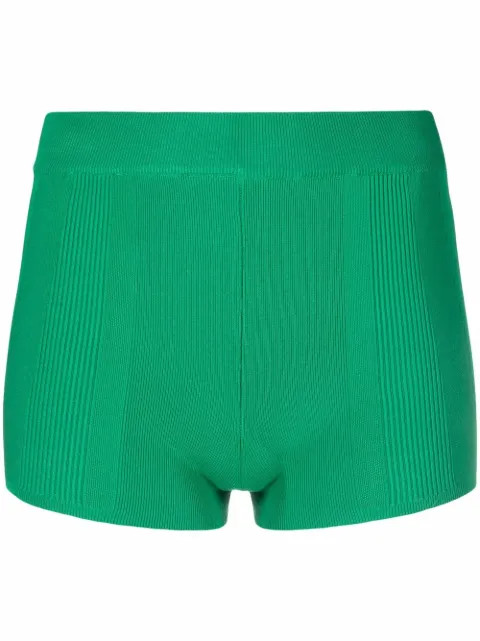 JACQUEMUS fine-knit Fitted Mini Shorts - Farfetch | Farfetch Global