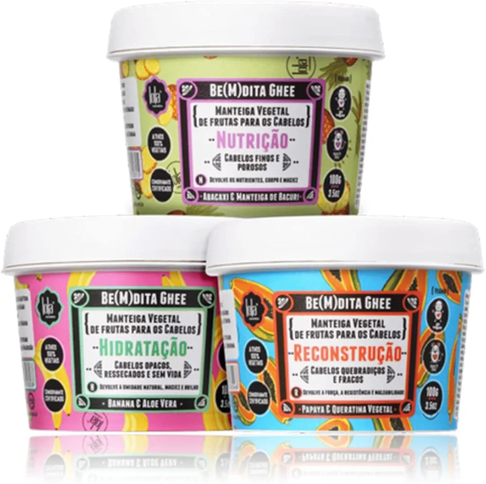 Kit Lola Cosmetics Cronograma Capilar Be(m) dita Ghee (3 Produtos) | Amazon (BR)