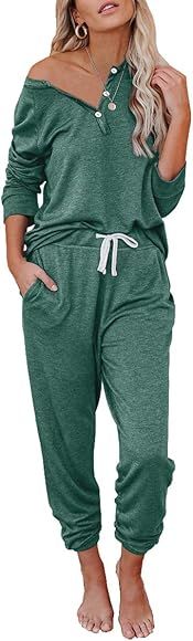 AUTOMET Lounge Sets for Women Loungewear Sets with Jogger Sweatpants Sweatsuits 2 Piece Outfits | Amazon (US)