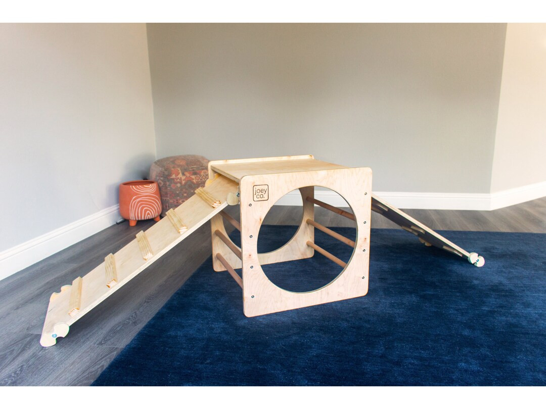 Montessori Climbing Cube With Optional Rock Wall Climbing Ramp - Etsy | Etsy (US)