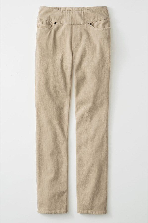 Knit Denim Mid Rise Straight-Leg Jeans | Coldwater Creek