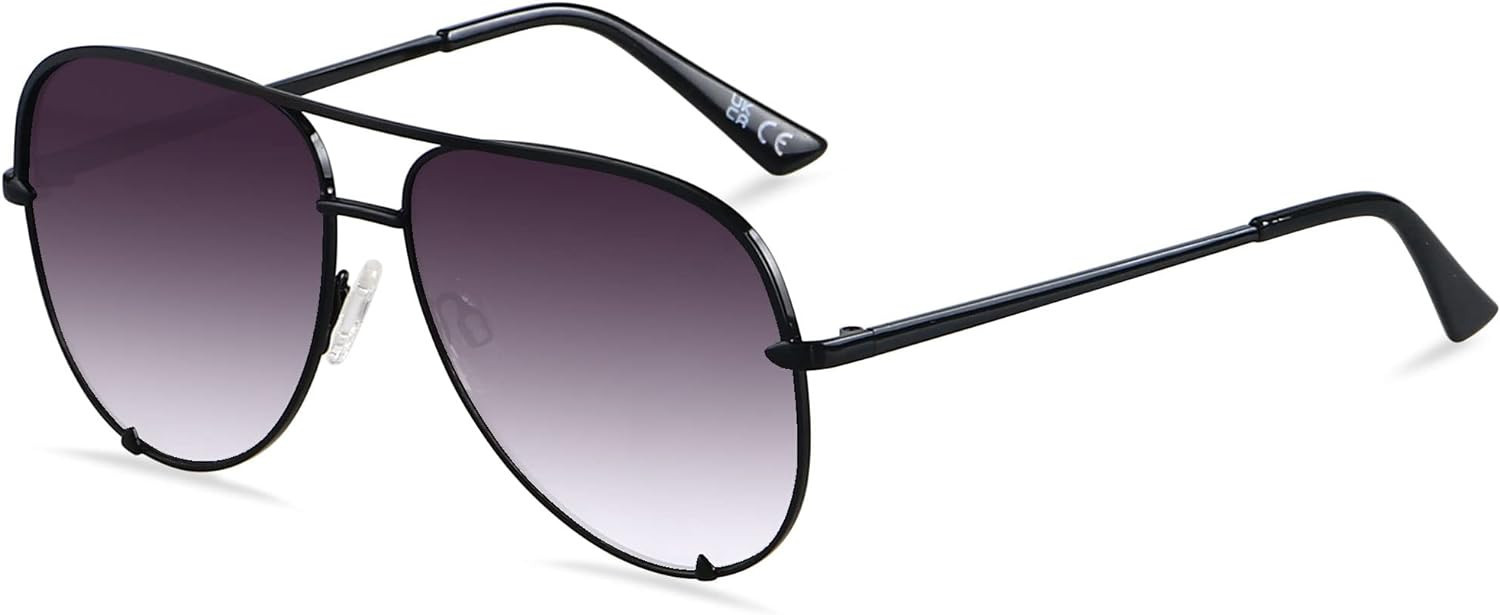 ANDWOOD Oversized Aviator Sunglasses for Women Men Big Large UV Protection Fashion Sun glasses | Amazon (US)