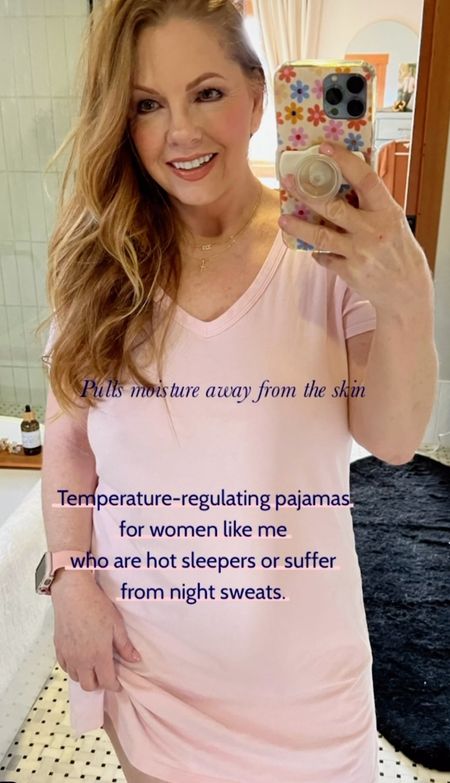 I’m such a hot sleeper! 🥵 I was amazed the first night I wore the Lusome’ nightshirt. They have proprietary fabric technology called XIROTEX. It pulls moisture from fabric to the surface for rapid evaporation, leaving my skin dry within seconds, keeping me cool and comfortable all night long. It’s unbelievable! 

Plus the anti-aging sleep mask is incredible! It delivers a luxurious hydration experience for the delicate skin around the eyes as you sleep. It has an adjustable back flat satin elastic and an adjustable nose wire to ensure no light gets in. It’s so comfortable! 

Lab tests proved theres up to 13x more moisturizing than using a cotton fabric mask. Brilliant!

They also have body cooling sheets!

@thesomelife @lusomesleepwear 

Menopause 
Nightgown 
Mother’s Day 
Gifts for her
Sleep 
Premenopausal 
Post menopausal 
#lusomesleepwear #thesomelife #MothersDay2024

#LTKover40 #LTKbeauty #LTKfindsunder100