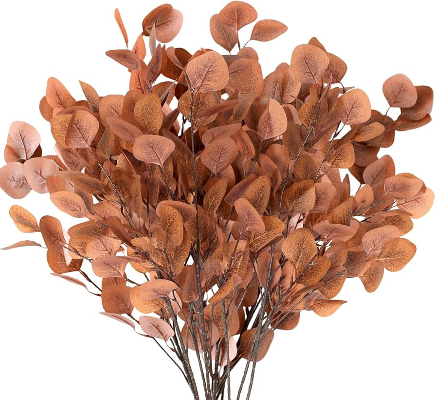 6 Pcs Fall Artificial Eucalyptus Stems Fall Decorations with Eucalyptus Leaf Branches for Indoor ... | Amazon (US)