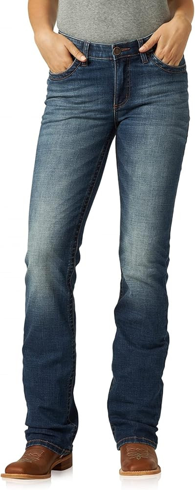 Wrangler Women's Willow Mid Rise Performance Waist Boot Cut Ultimate Riding Jean | Amazon (US)