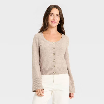 Women's Button-Down Scoop Neck Cardigan Sweater - Universal Thread™ | Target