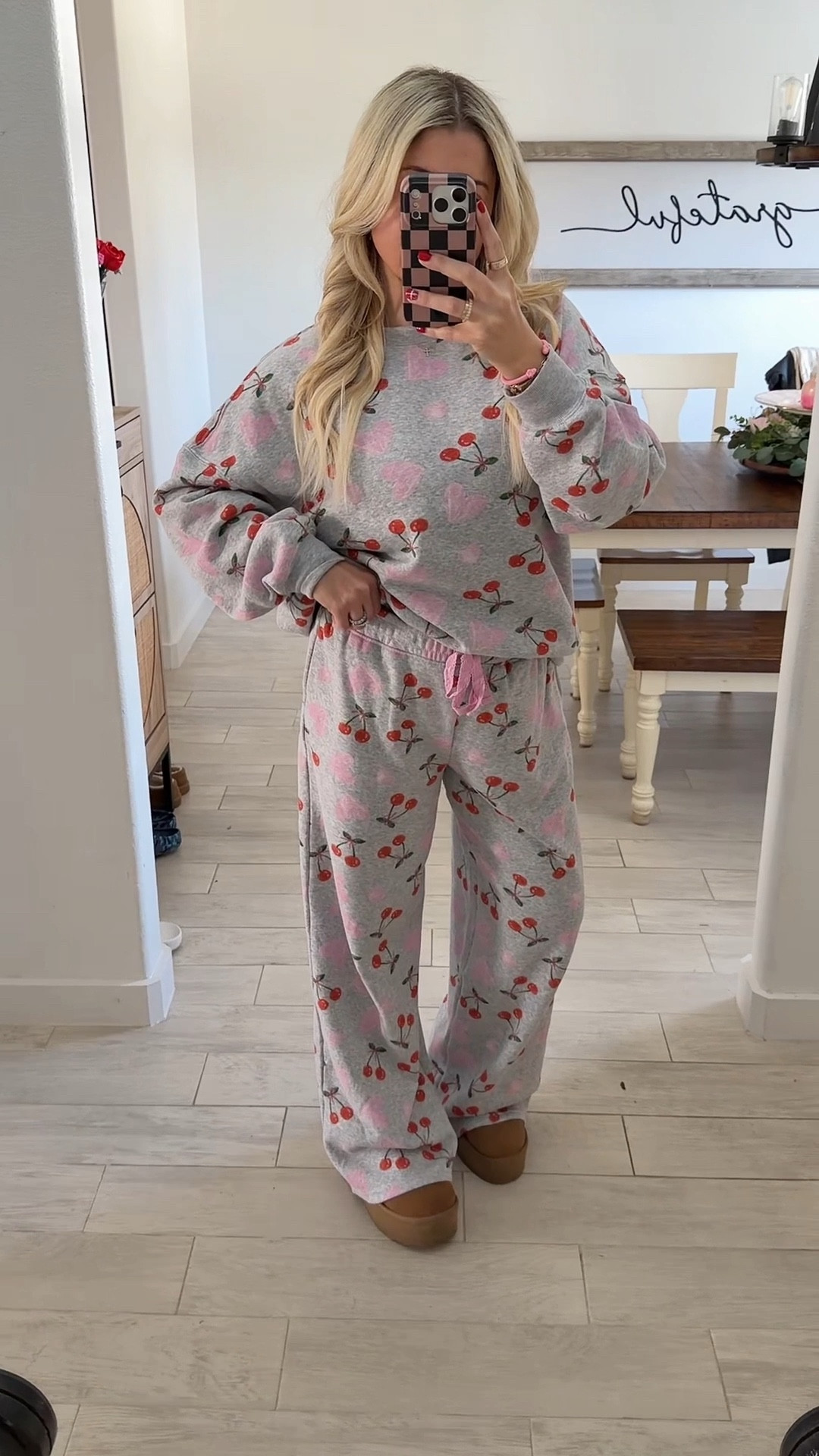 Cutest cherry matching set 💗🍒
Size m
Platform Ugg boots tts
Target outfit
Valentine’s Day outfit 

#LTKootd #LTKFindsUnder100 #LTKFindsUnder50