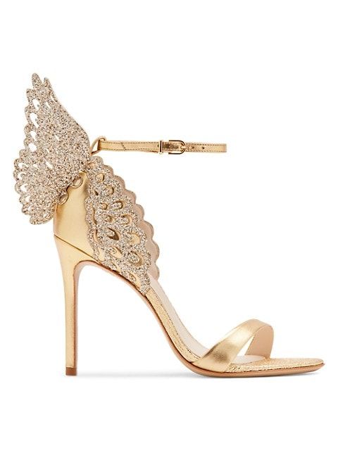 Evangeline Glitter Metallic Leather Sandals | Saks Fifth Avenue