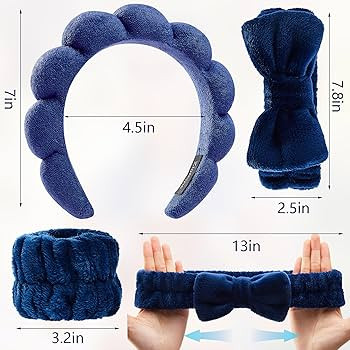 Headbands for Women - Spa Headband and Wristband Set - Headband for Washing Face,Facial Mask,Make... | Amazon (US)