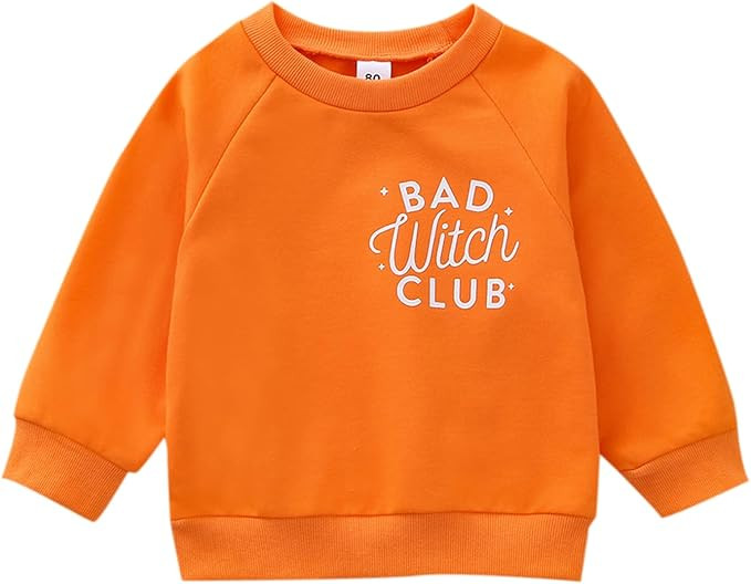 Toddler Baby Halloween Outfit Boy Girl Pumpkin Sweatshirt Crewneck Pullover Sweater Long Sleeve S... | Amazon (US)