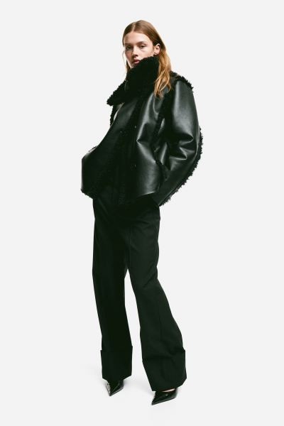 Reversible jacket - Black - Ladies | H&M GB | H&M (UK, MY, IN, SG, PH, TW, HK)