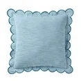 19" x 19" Blue Scallop Flange Cotton-Rich Decorate Pillow | Walmart (US)