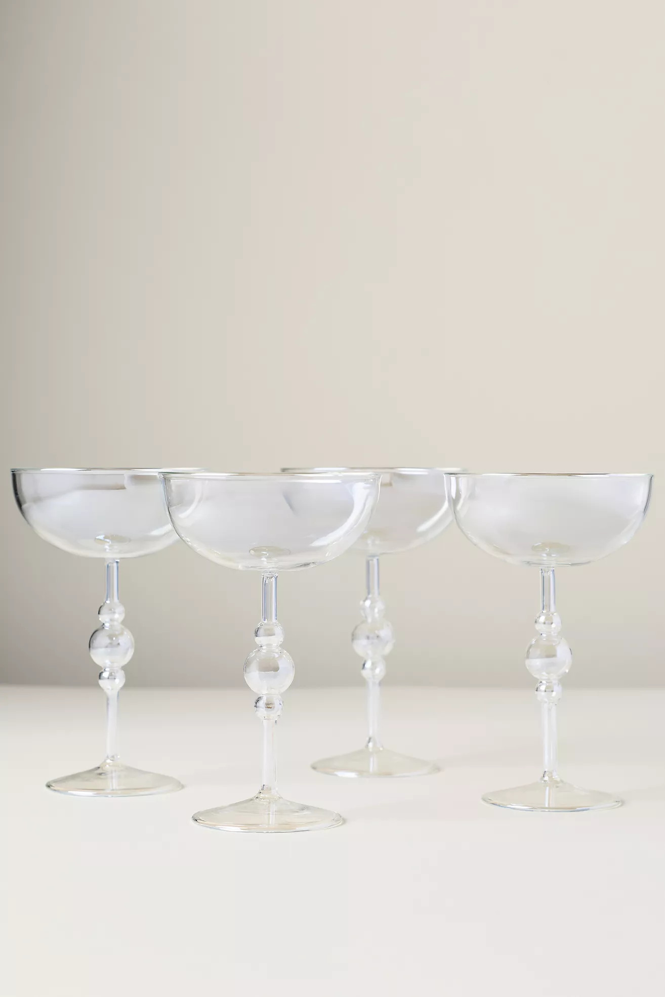 Perla Luster Coupe Glasses, Set of 4 | Anthropologie (US)