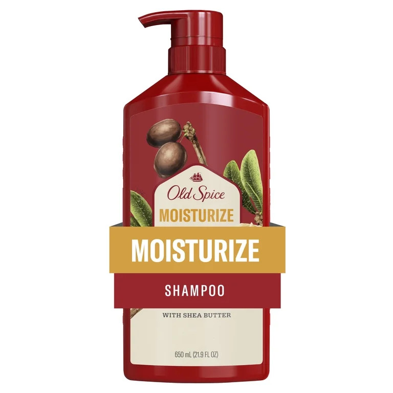 Old Spice Moisturize Shampoo for Men with Shea Butter, All Hair Types, 22 fl oz - Walmart.com | Walmart (US)