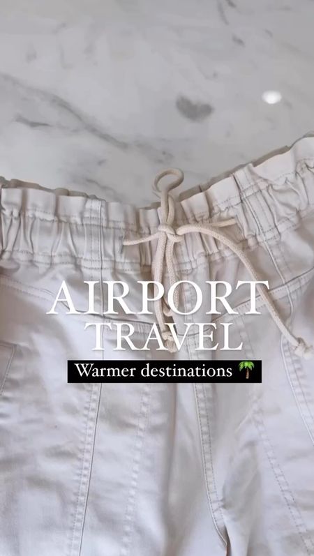 Airport travel outfit idea for a warmer destination 
Everything runs tts. Wearing a size small 


#LTKOver40 #LTKTravel #LTKSeasonal