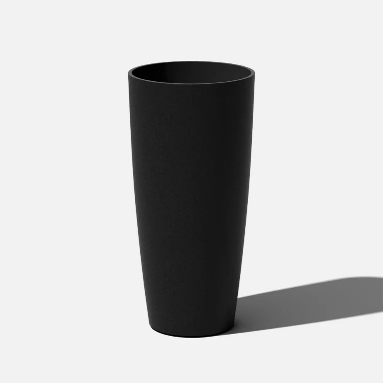 Veradek Mason Series Selena 28" Plastic-Stone Planter - Black | Walmart (US)