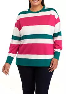 Plus Size Striped Sweeper T-Shirt | Belk