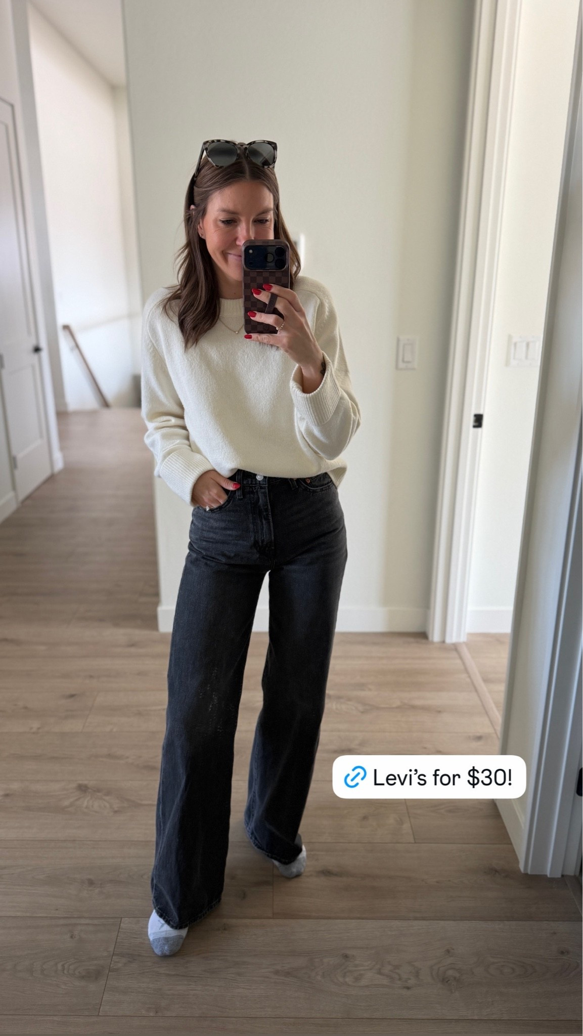 These Levi’s are on sale PLUS 50% off in cart! Only $30! I’m a size 4 and sized up to a 27. They run snug!

#LTKSaleAlert #LTKootd #LTKSeasonal