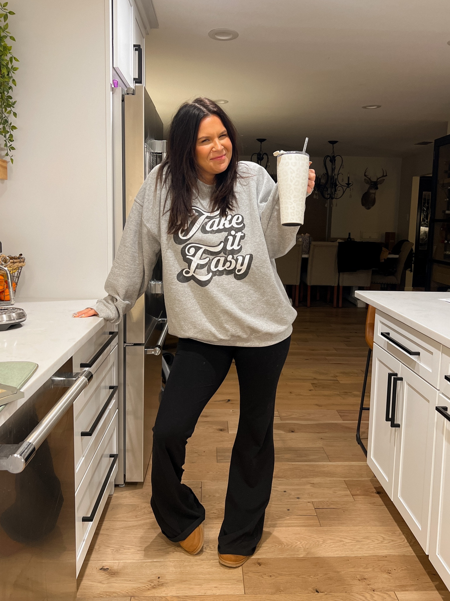 Oversized Sweatshirt: XXL
Flare Pants: Large/Tall
Brumate: STEPH15

#LTKunder50 #LTKstyletip #LTKshoecrush