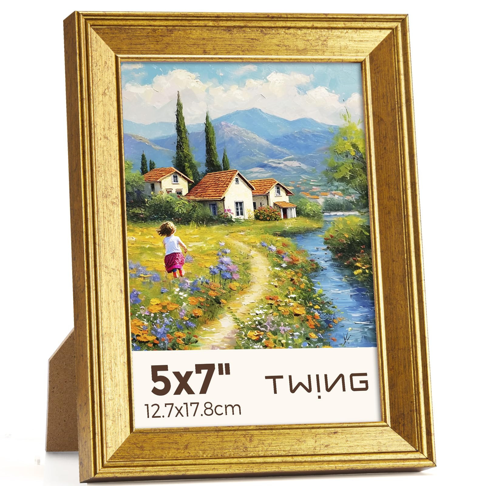 TWING 5x7 Picture Frame,Display Pictures 4x6 with Mat or 5x7 Without Mat,Ornate Picture Frames fo... | Amazon (US)