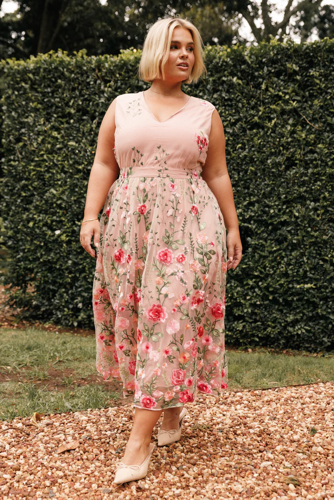 Wonderland Midi Dress - Pink Floral | Petal & Pup (US)