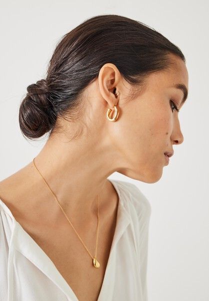 Paloma Angular Hoop Earrings | Hush UK