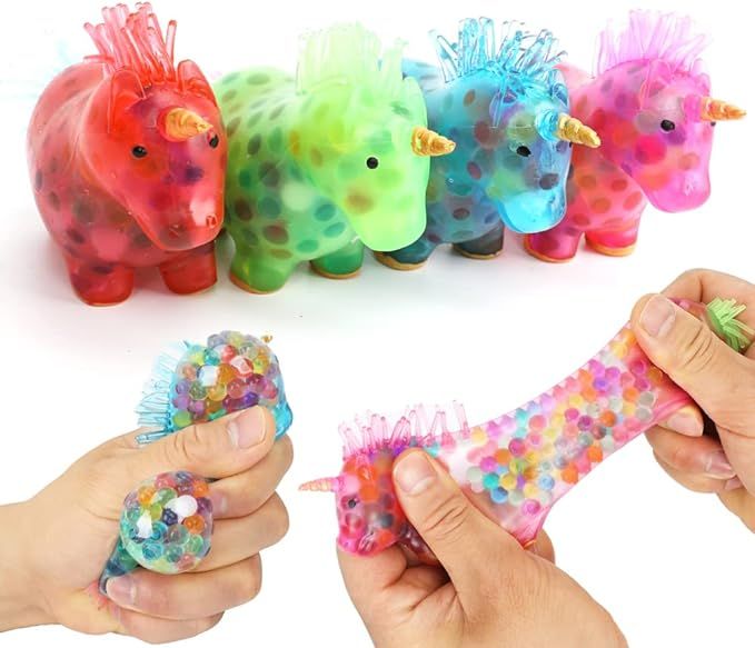 VOMAOK 4 Pack Unicorn Stress Balls Fidget Squishy Toys for Kids Boys Girls Christmas Stocking Stu... | Amazon (US)