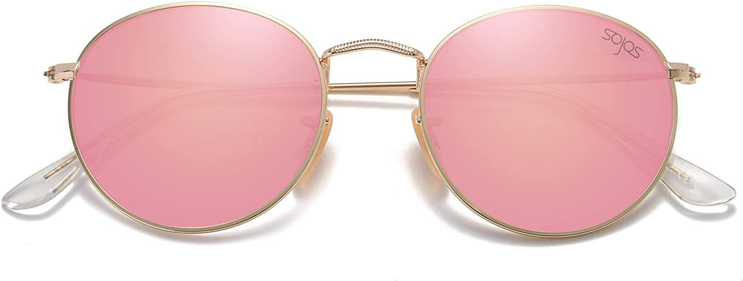 SOJOS Small Round Polarized Sunglasses for Women Men Classic Vintage Retro Shades UV400 SJ1014 | Amazon (US)