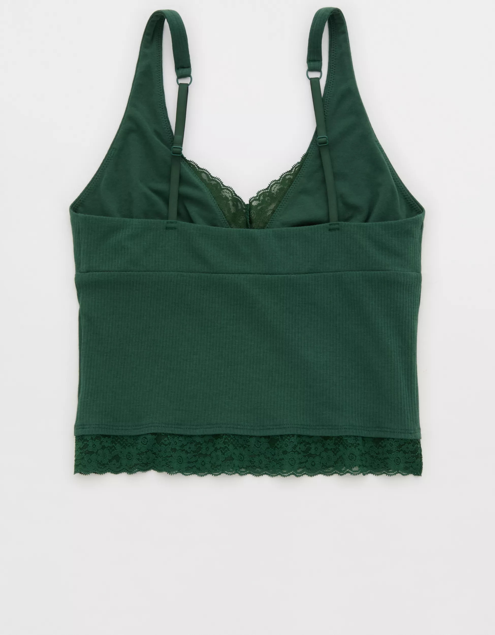 Superchill Cotton Rib Vintage Lace Tank Top | Aerie