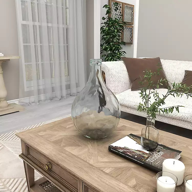 Aqua Teardrop Glass Tabletop Decorative Vase | Kirkland's Home