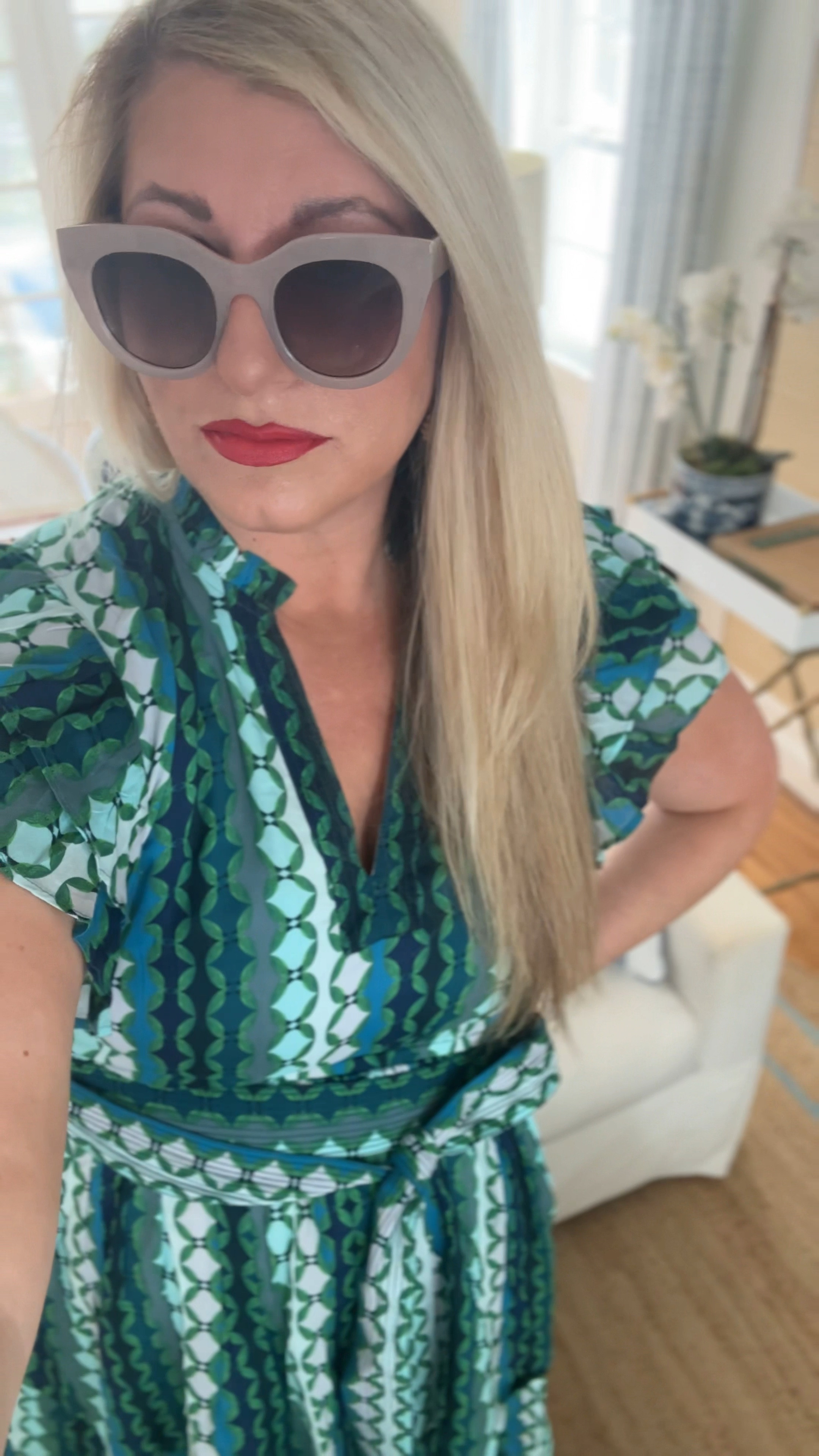 Fun dress & outfit for resort, spring, & summer travels. This is so great for dinners on island time. Green print maxi dress, clutch, sunnies, & similar raffia wedges linked

#LTKTravel #LTKWatchNow #LTKOver40