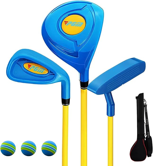 PGM Children's Golf Club Set - Can Hit Real Balls, 3 Pieces Clubs Includes Wood, Iron, and Putter... | Amazon (US)