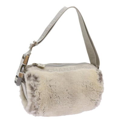 CHANEL Shoulder Bag Mouton White CC Auth bs12467  | eBay | eBay US