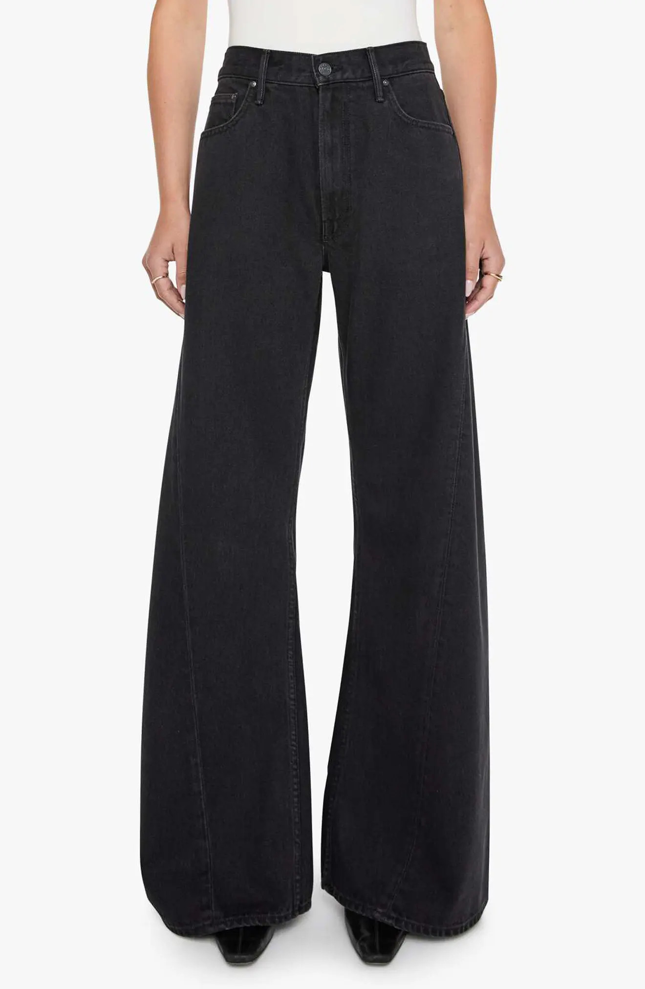MOTHER The Lemon Twist Sneak High Waist Wide Leg Jeans (Women) | Nordstrom | Nordstrom