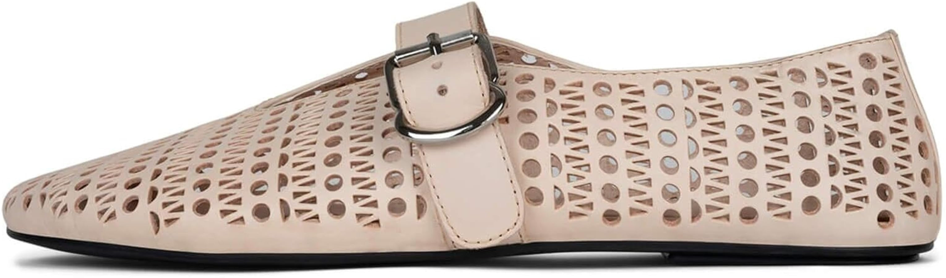 Hollow Ballet Flats Shoes for Women Laser Cut Patterned Ballerina Shoes Comfortable Round Toe Cas... | Amazon (US)