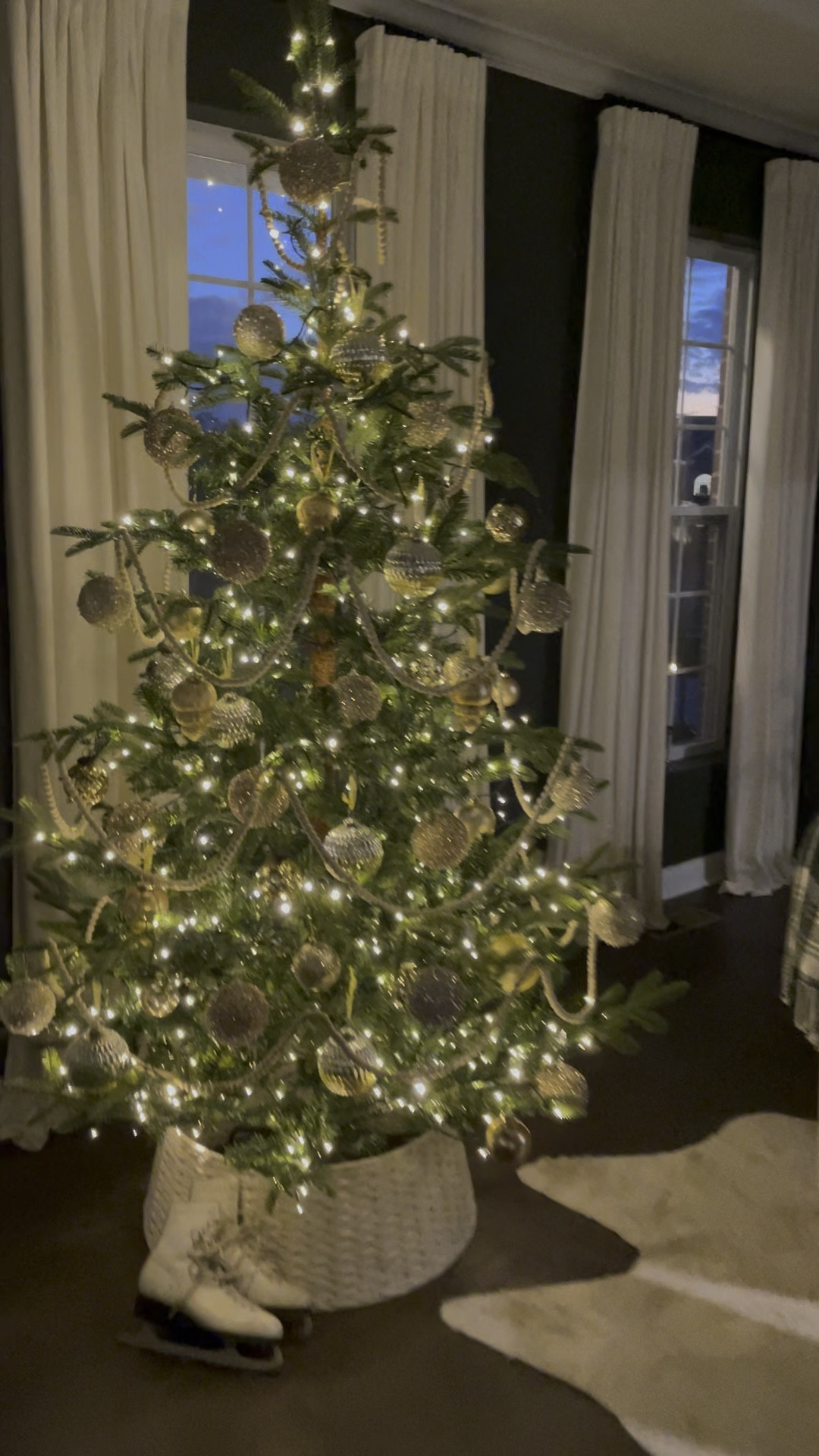 I put my sparkly collection of ornaments on the tree in our library but think it feels too dressy. Think I am going to use them somewhere else and just going to add some simple candles and small bows to this one  

#LTKHoliday #LTKVideo #LTKHome