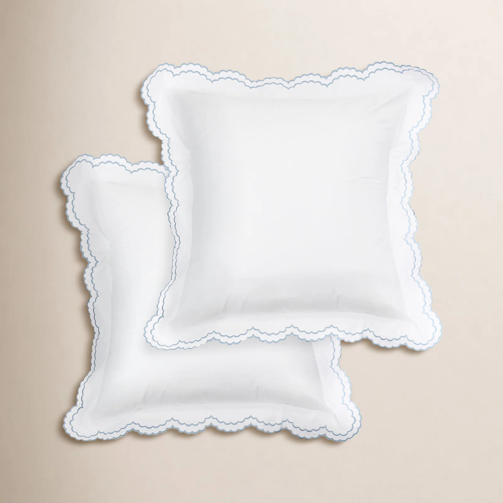 Berrada Double Scalloped 100% Cotton Sham (Set of 2) | Wayfair North America