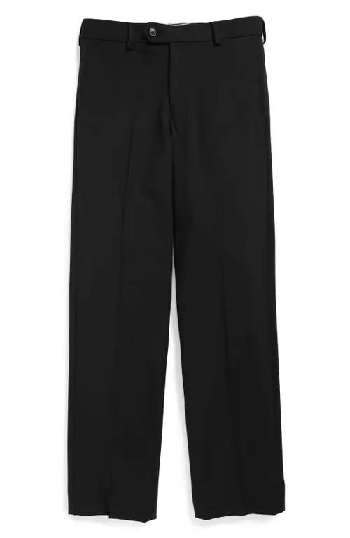 Nordstrom 'Lucas' Classic Fit Stretch Trousers in Black Hemmed at Nordstrom, Size 22 | Nordstrom