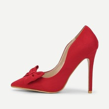 Bow Decorated Pointed Toe Heels | SHEIN