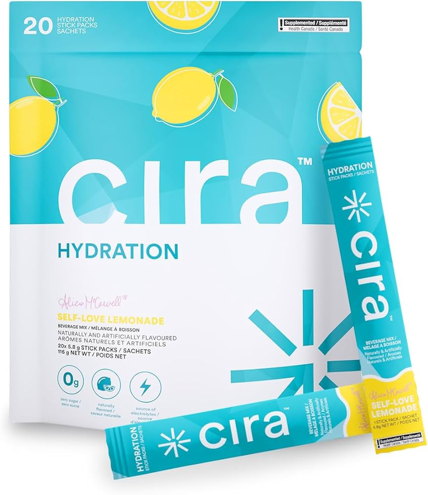 Hydration Stick Packs - Cira x Alicia McCarvell Electrolyte Powder & Drink Mix for On-the-Go Dehy... | Amazon (CA)