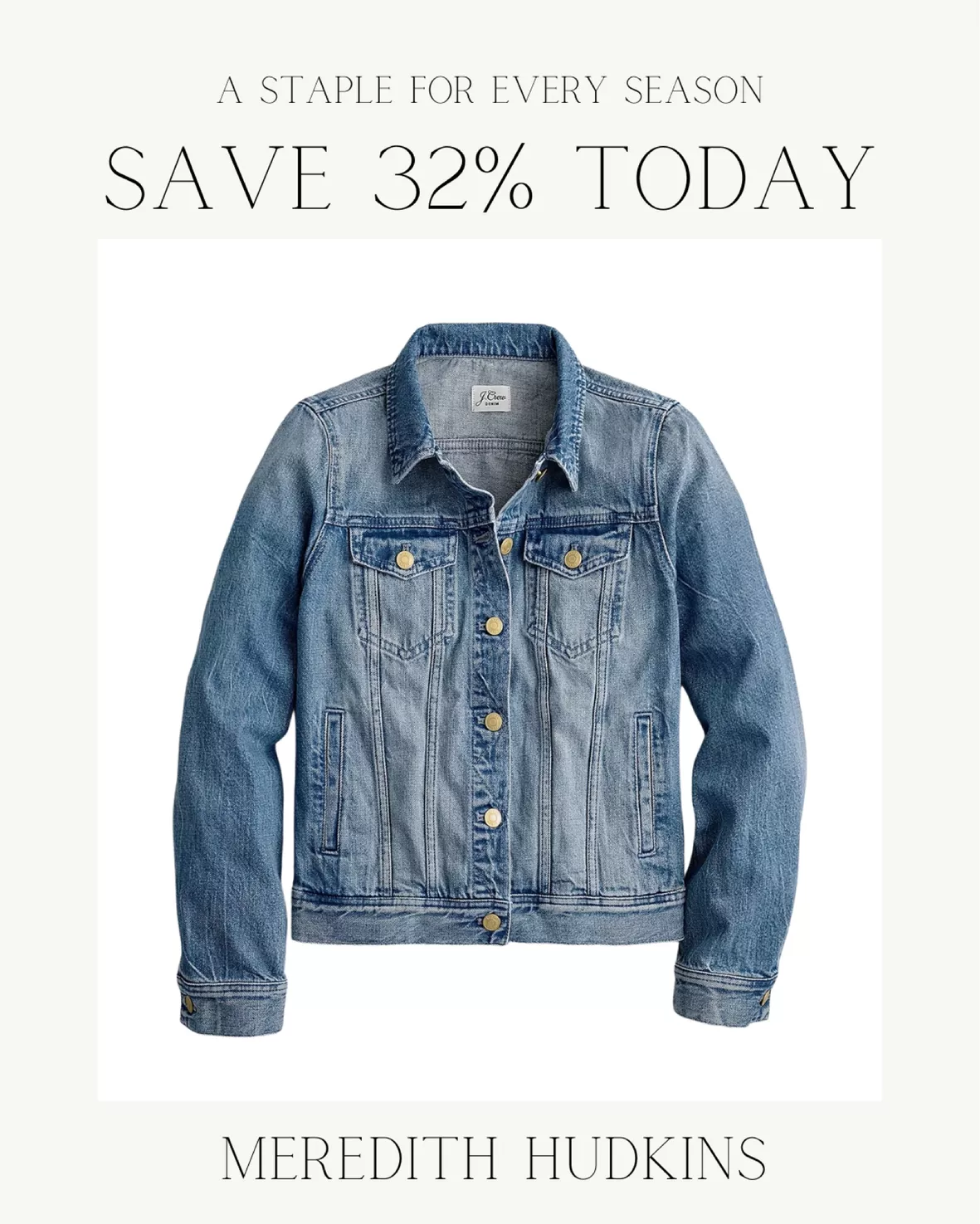 Factory: Classic Jean Jacket For Women