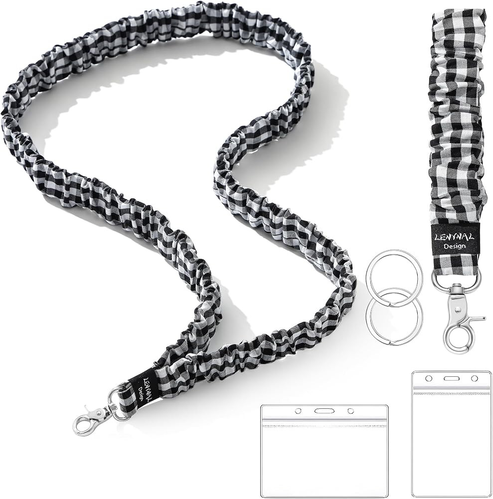 Scrunchies Lanyards for Id Badges and Keys, Stretchy Teacher Lanyard for Women Nurse Cruise Ship | Amazon (US)