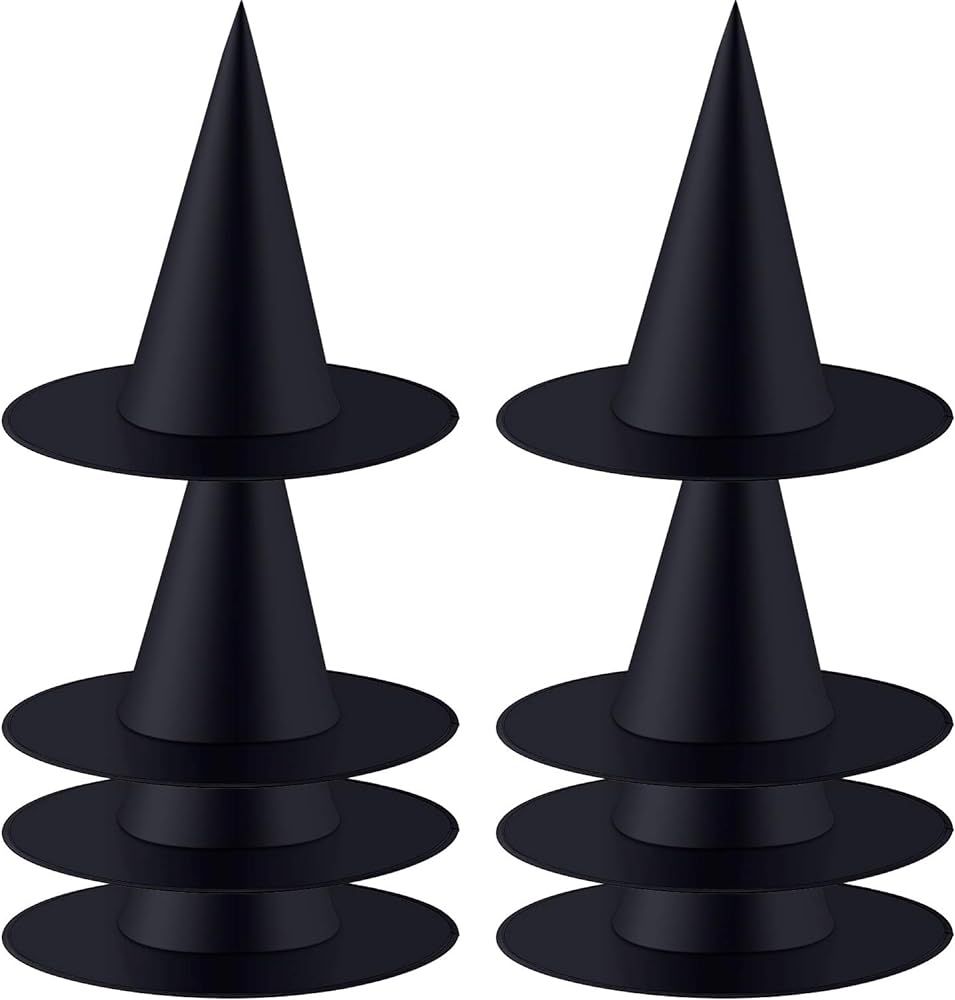 Tatuo 8 Pieces Halloween Witch Hats Witch Party Costume Accessory Black Hanging Wizard Hat Floati... | Amazon (US)