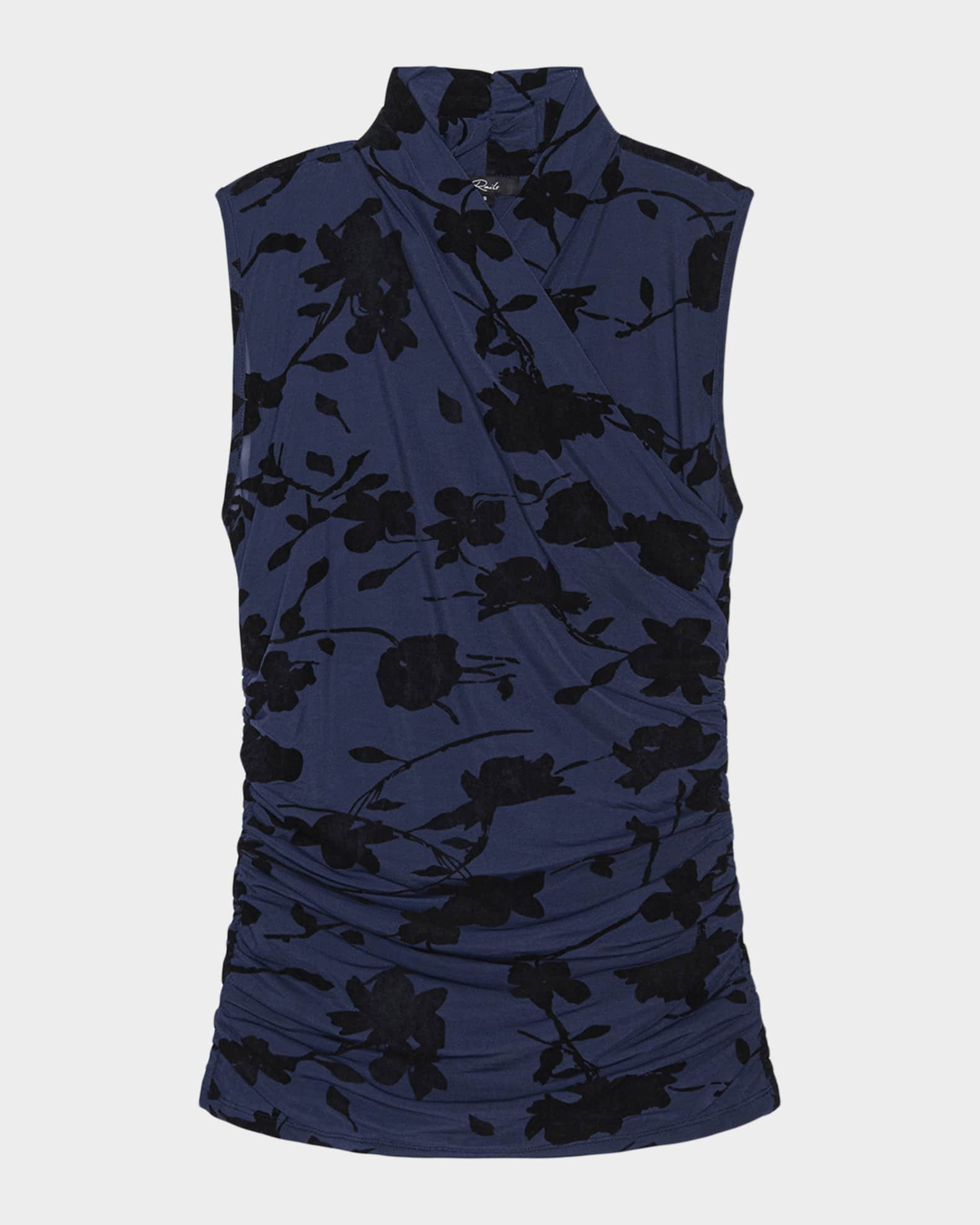 Lauris Sleeveless Velvet Floral Top | Neiman Marcus