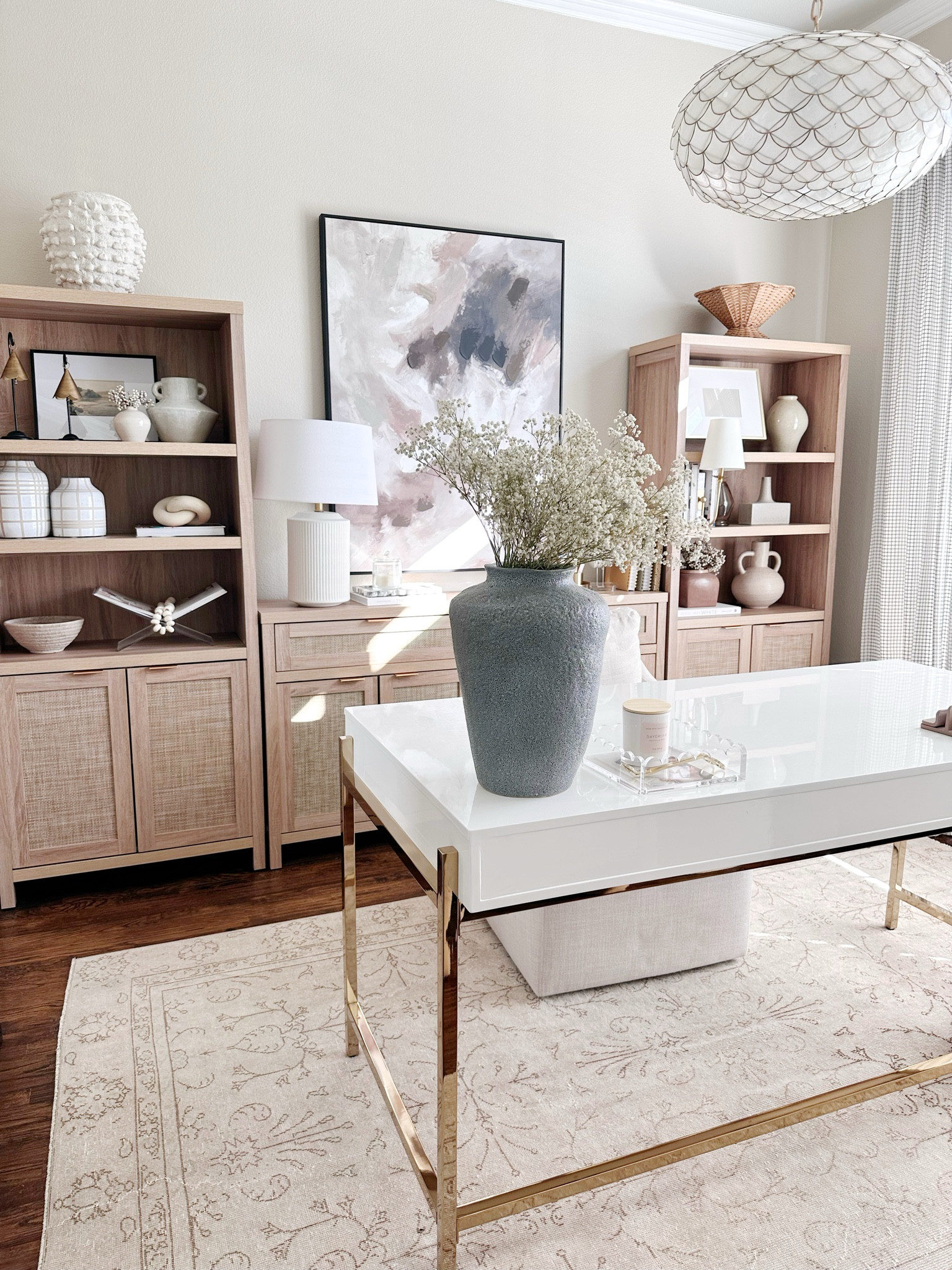 A workspace that feels just as inspiring as the work itself. Neutral tones, layered textures, and a touch of gold. 

#LTKHome #LTKWorkwear #LTKStyleTip