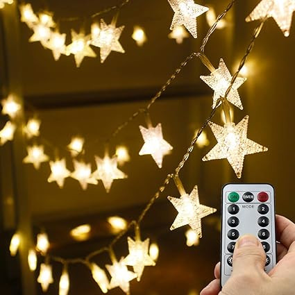 Amazon.com: Xingpold Star String Lights,16.4 ft 50 LED 8 Modes Battery Operated String Lights wit... | Amazon (US)