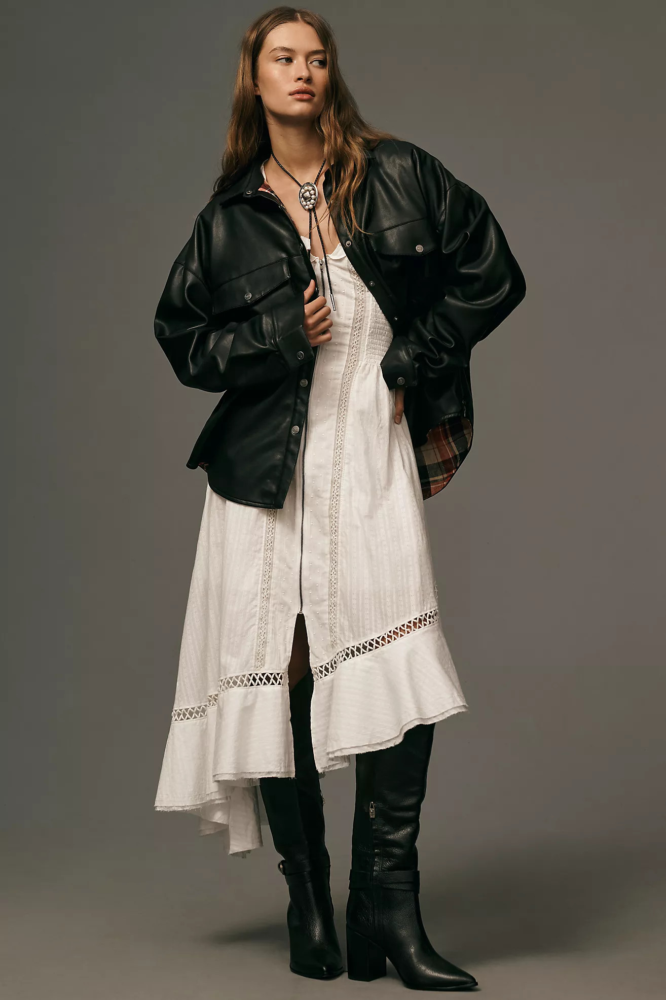 One Teaspoon Daria Faux-Leather Shacket | Anthropologie (US)