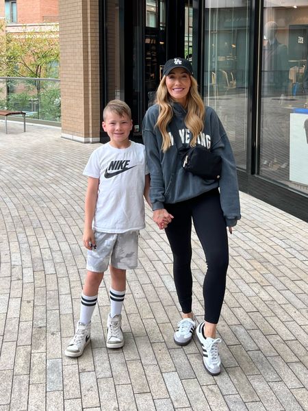 Comfy-casual shopping day with my little dude (who is almost as tall as his mom 😳). Obsessed with this hoodie! 
Shannonwillardson, anine bing, casual outfits, fall outfits, momiform 

#LTKSeasonal #LTKstyletip #LTKfamily